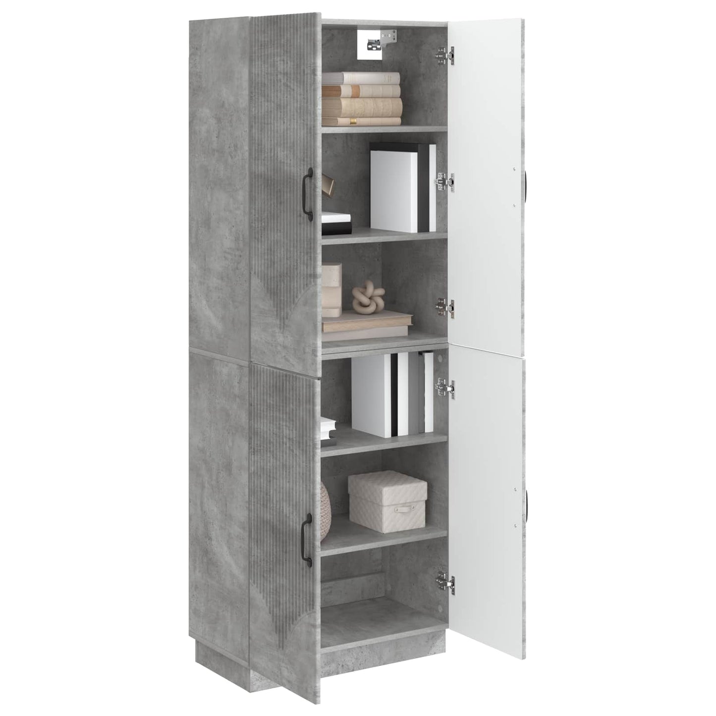 Cabinet Set 2 pcs Concrete Grey Engineered Wood