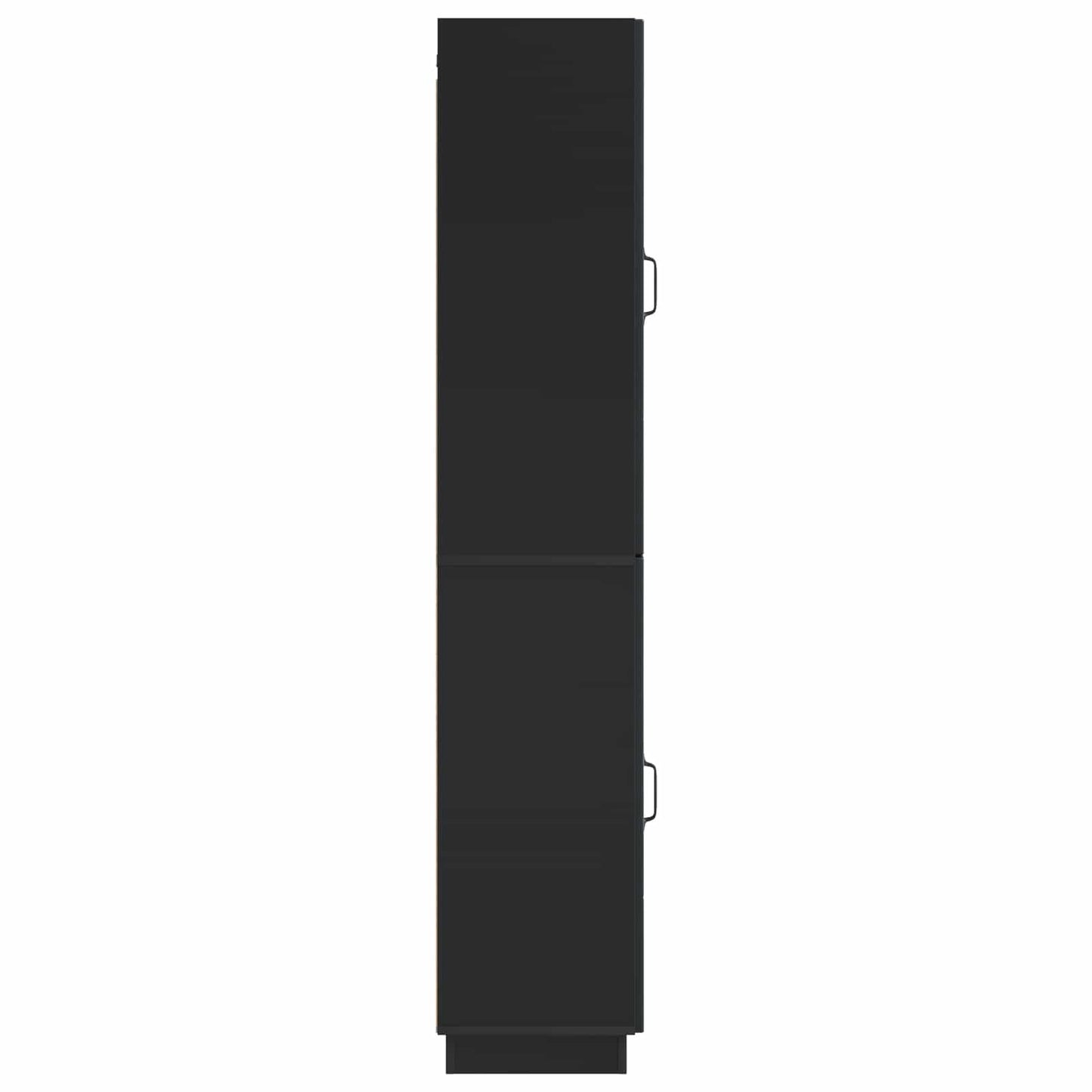 Cabinet Set 2 pcs Black Engineered Wood