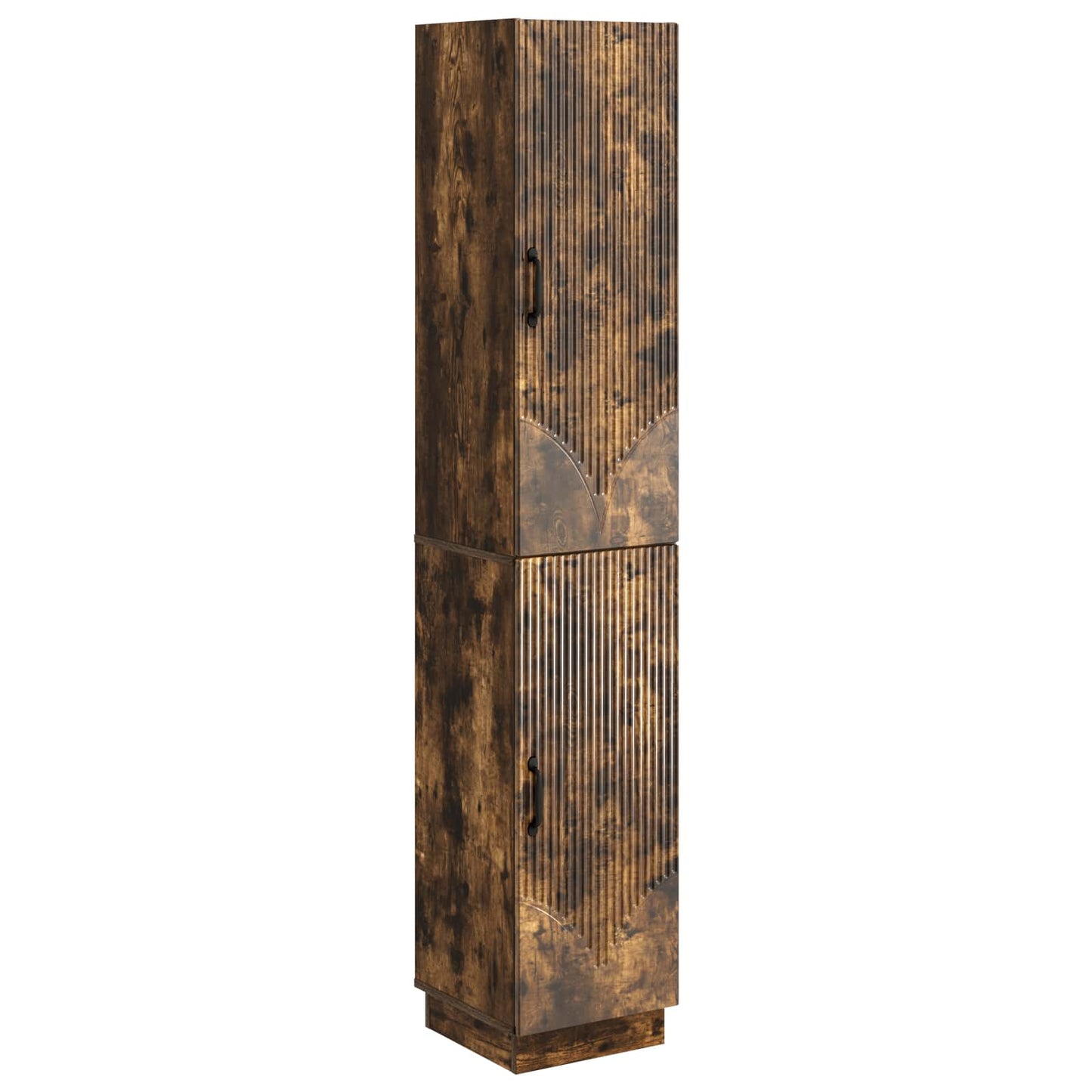 Cabinet Set 2 pcs Smoked Oak Engineered Wood