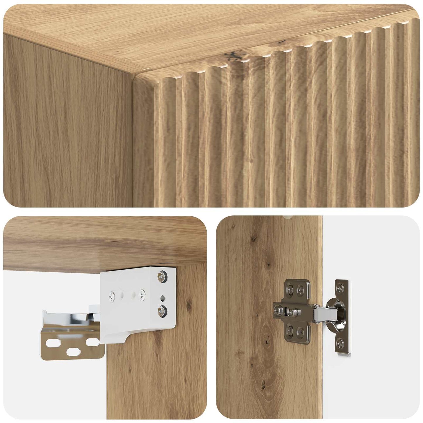 Cabinet Set 2 pcs Artisan Oak Engineered Wood