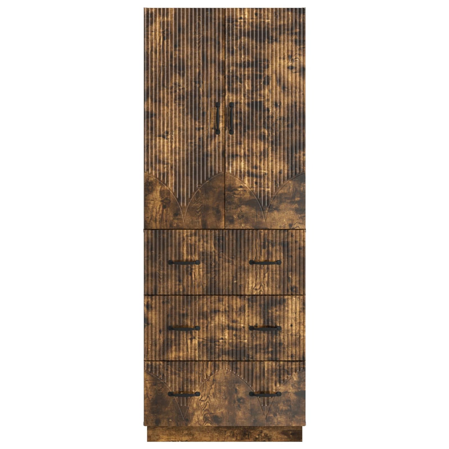 Cabinet Set 2 pcs Smoked Oak 66 x 34.5 x 87 cm Engineered Wood