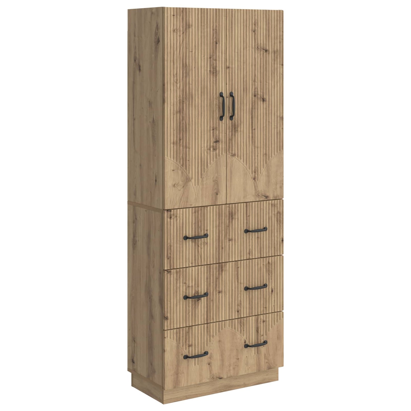 Cabinet Set 2 pcs 66 x 34.5 x 87 cm Engineered Wood Artisan Oak