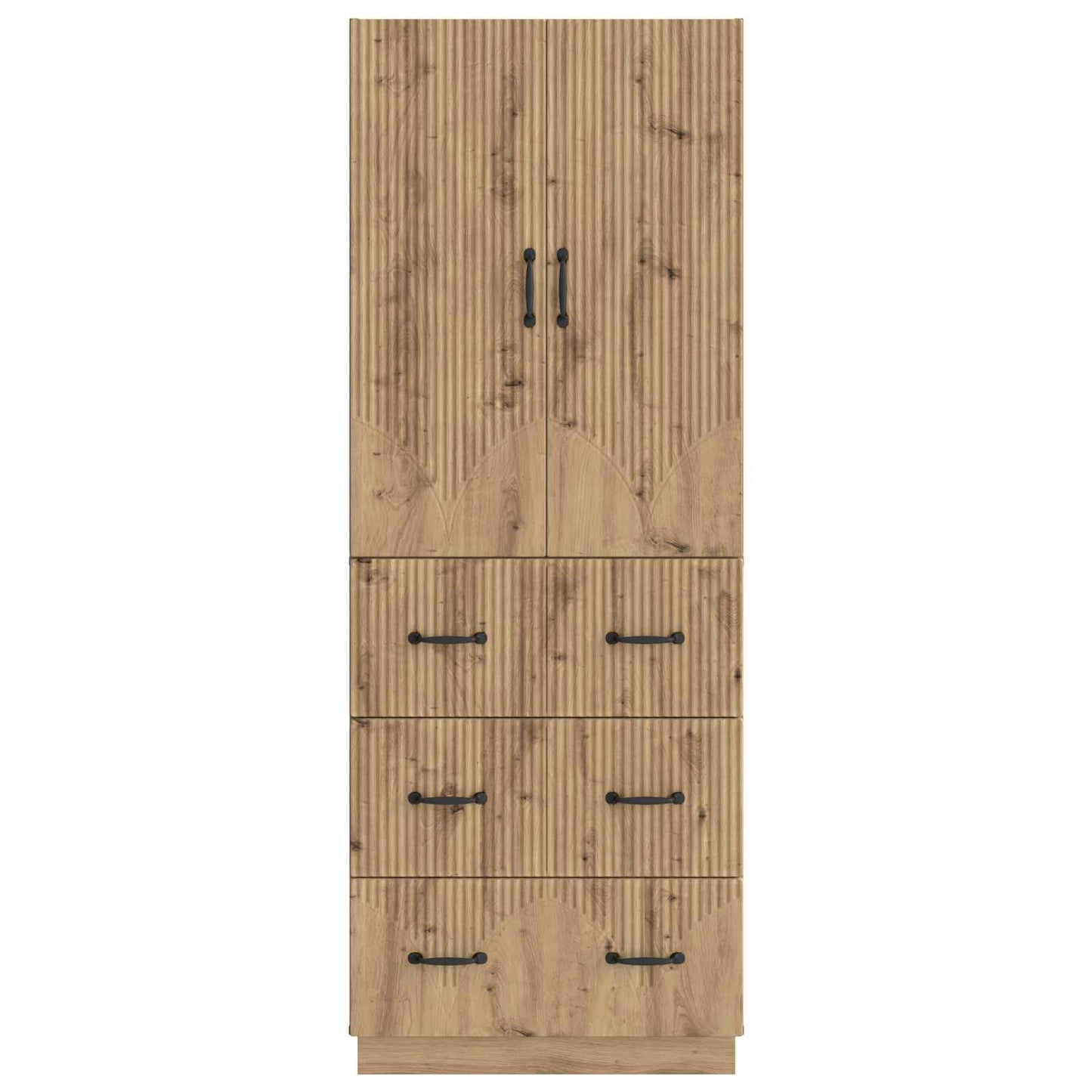 Cabinet Set 2 pcs 66 x 34.5 x 87 cm Engineered Wood Artisan Oak
