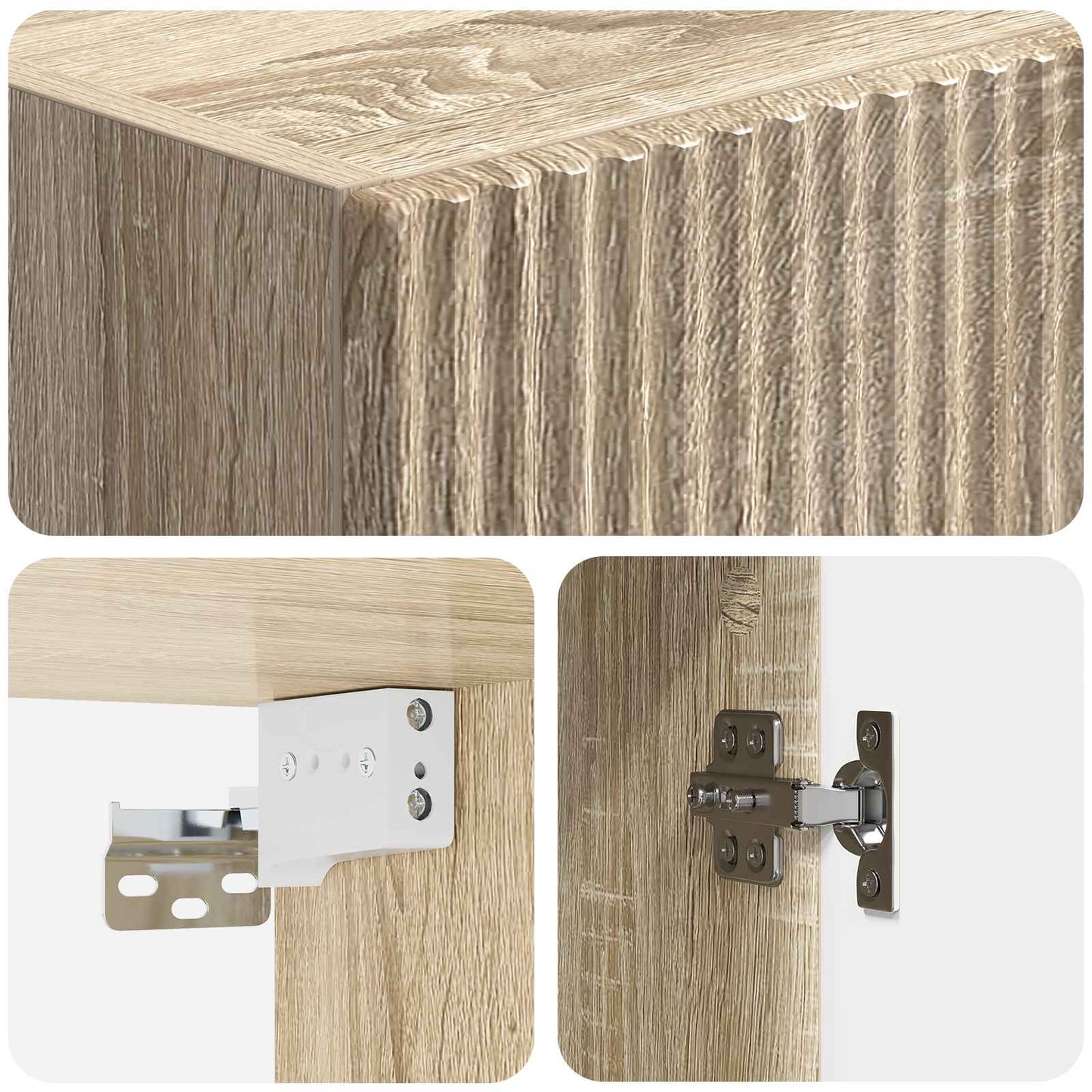 Cabinet Set 2 pcs Sonoma Oak 33 x 34.5 x 87 cm Engineered Wood