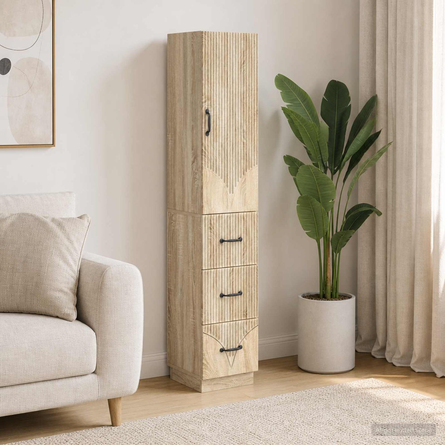 Cabinet Set 2 pcs Sonoma Oak 33 x 34.5 x 87 cm Engineered Wood