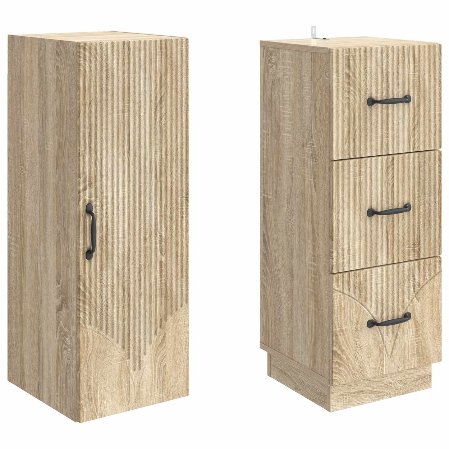 Cabinet Set 2 pcs Sonoma Oak 33 x 34.5 x 87 cm Engineered Wood