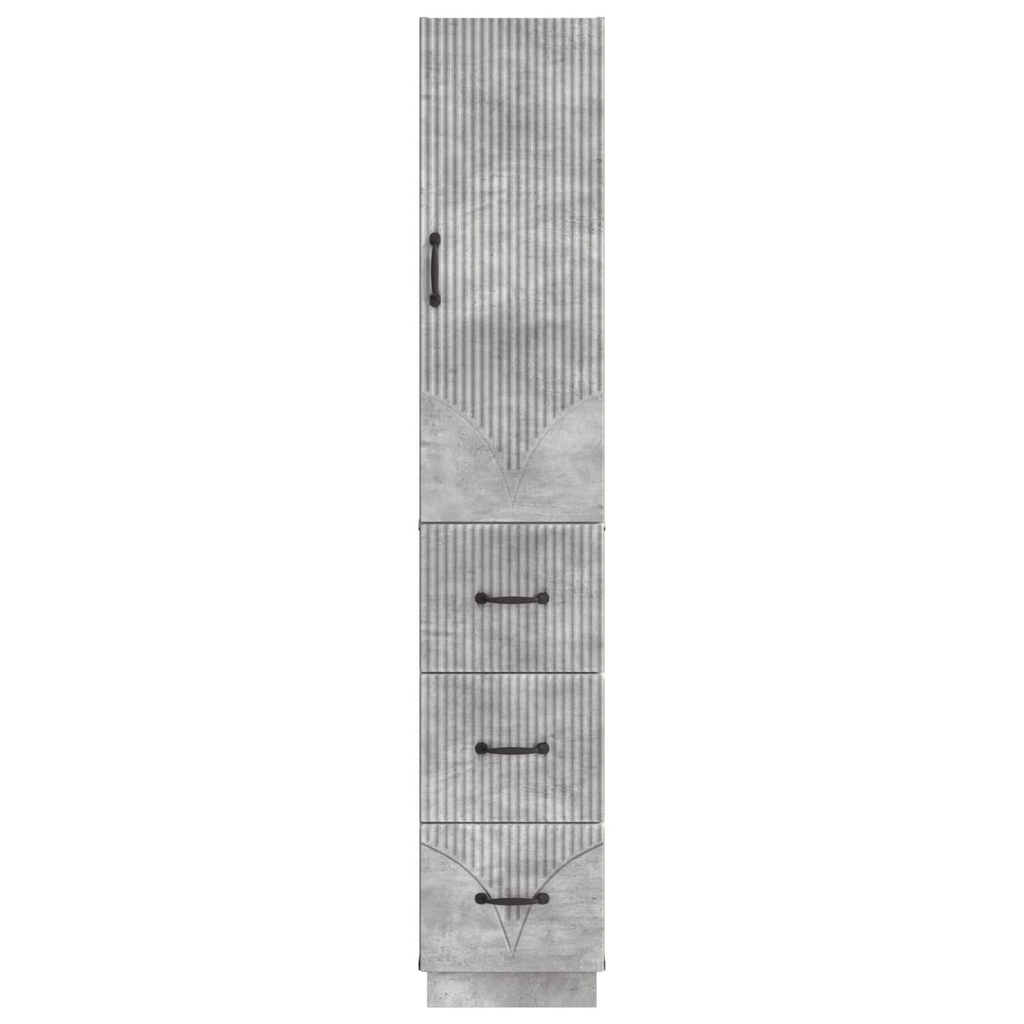 Cabinet Set 2 pcs Concrete Grey 33 x 34.5 x 87 cm