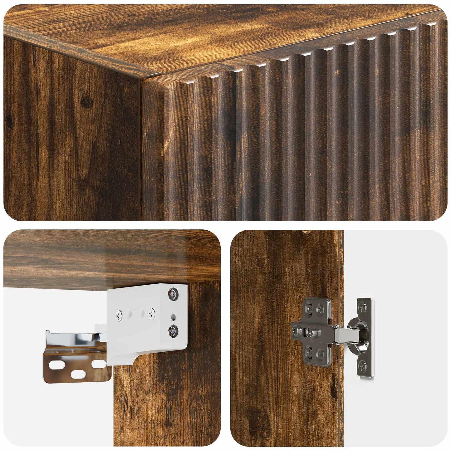 Cabinet Set 2 pcs 33 x 34.5 x 87 cm Engineered Wood Smoked Oak