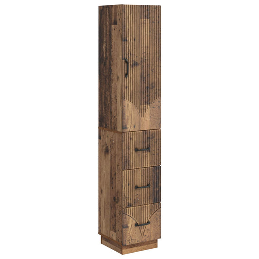 Cabinet Set 2 pcs Old Wood 33 x 34.5 x 87 cm Engineered Wood