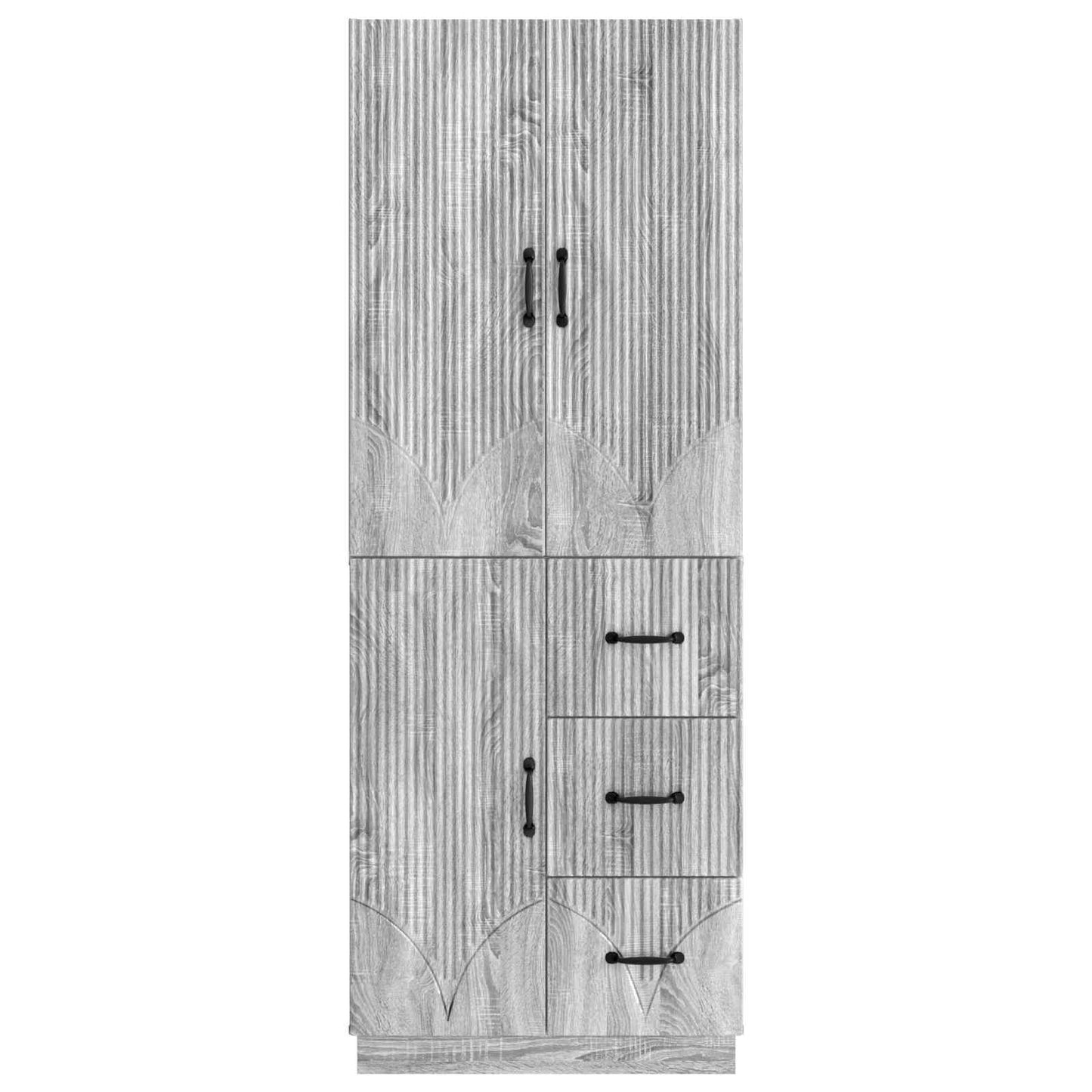 Cabinet Set 2 pcs Grey Sonoma Engineered Wood