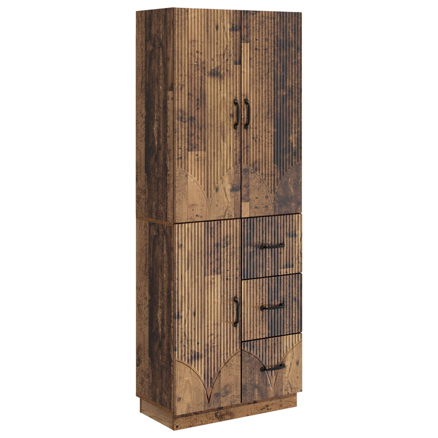 Cabinet Set 2 pcs Old Wood Engineered Wood