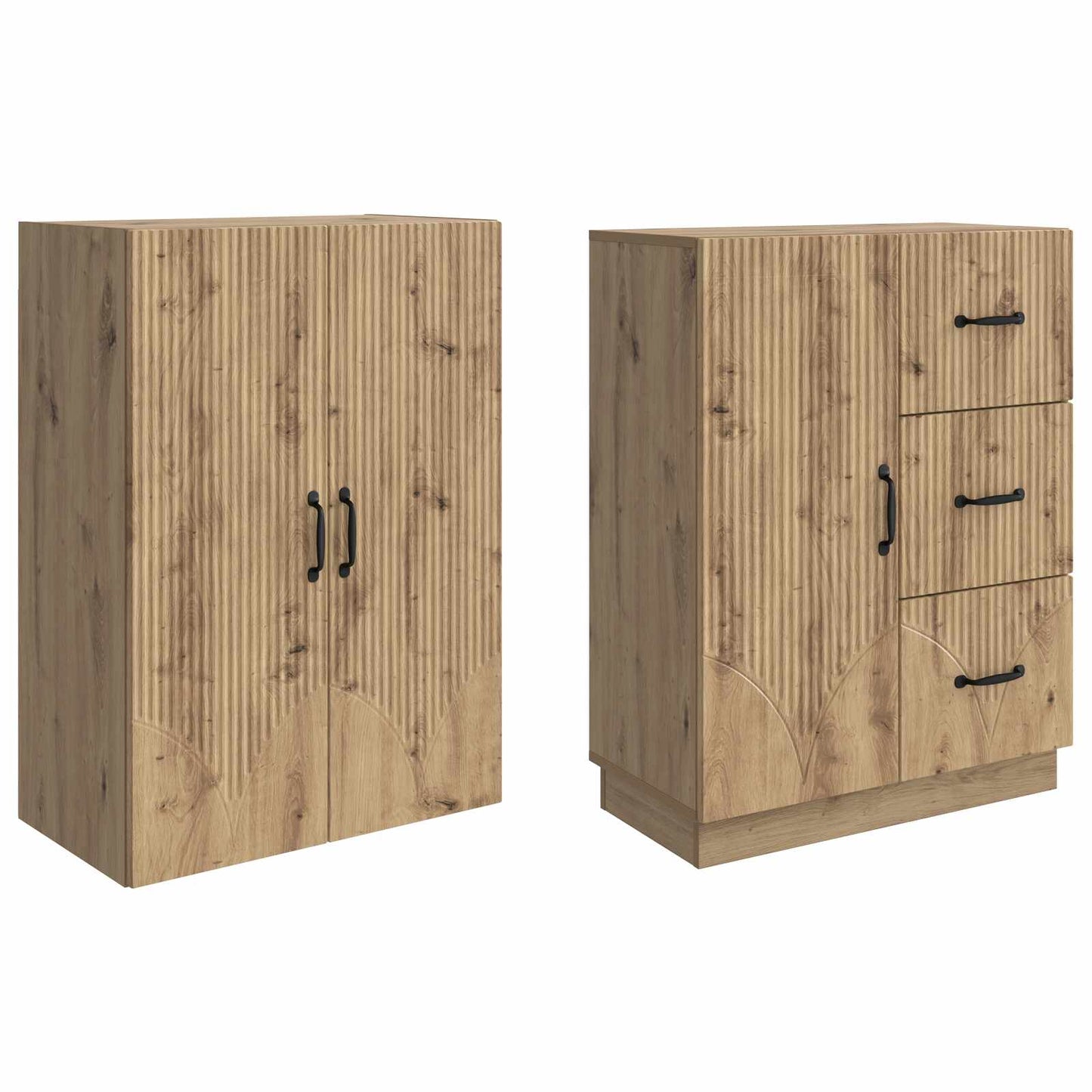 Cabinet Set 2 pcs Artisan Oak Engineered Wood