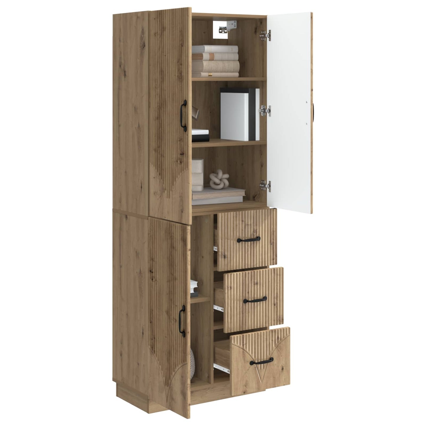 Cabinet Set 2 pcs Artisan Oak Engineered Wood