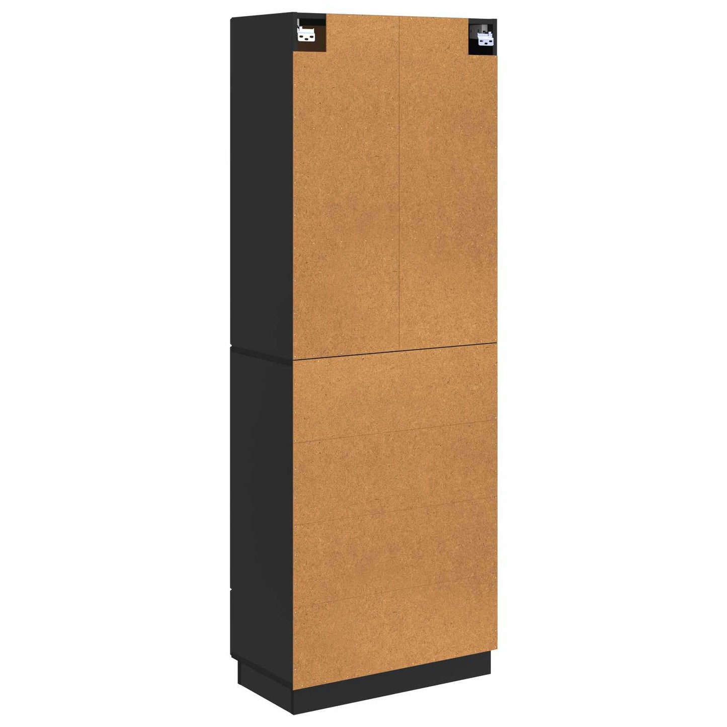 Cabinet Set 2 pcs Black Engineered Wood