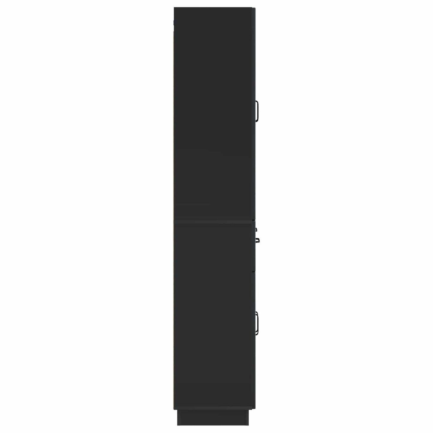Cabinet Set 2 pcs Black Engineered Wood
