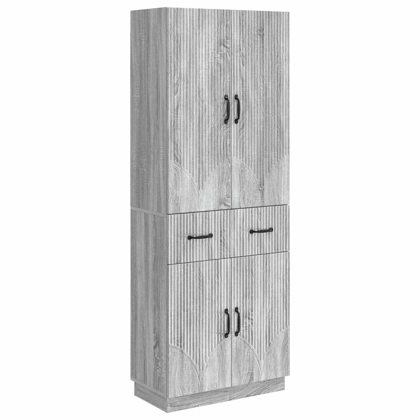 Cabinet Set 2 pcs Grey Sonoma Engineered Wood