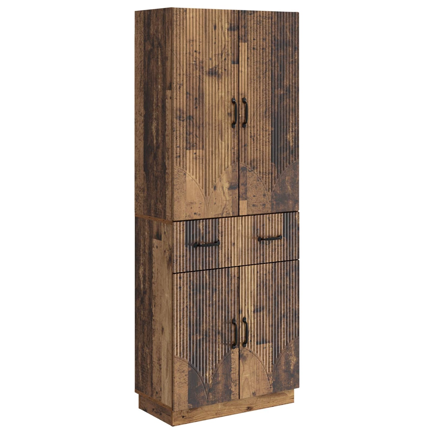 Cabinet Set 2 pcs Old Wood Engineered Wood