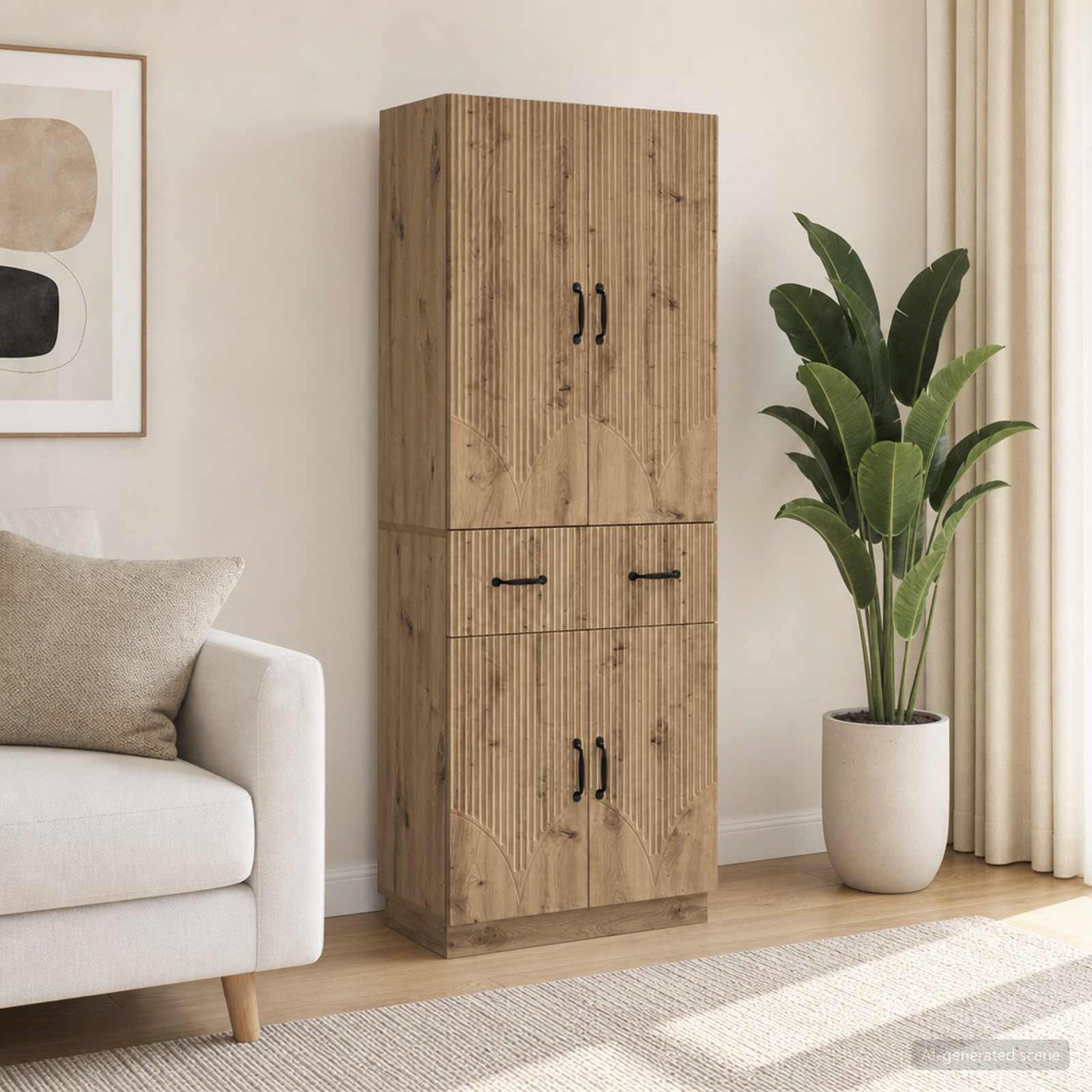 Cabinet Set 2 pcs Artisan Oak Engineered Wood