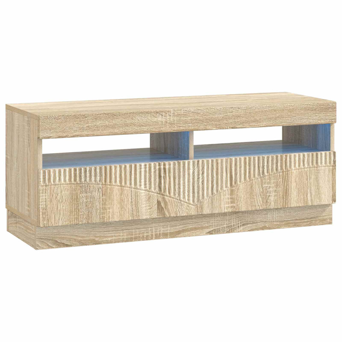 LED TV Cabinet HOORN 3 pcs Sonoma Oak Engineered Wood