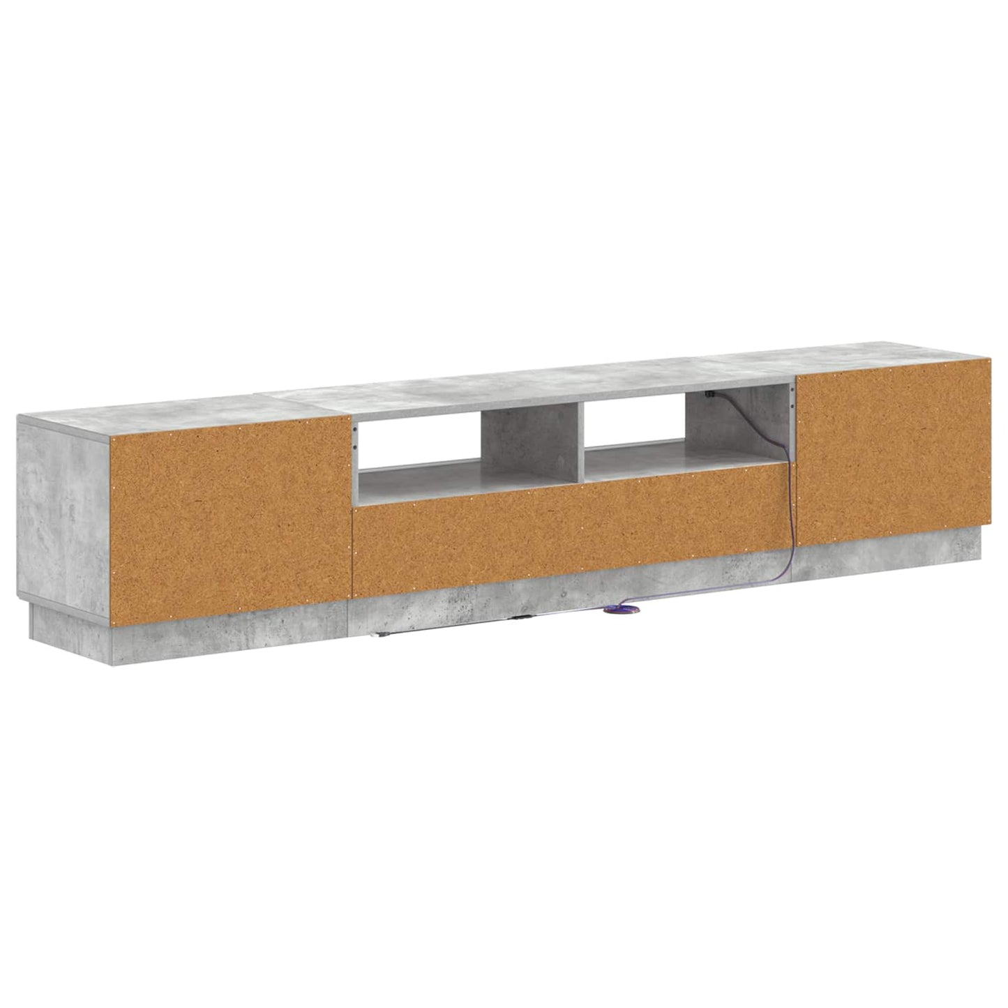 5 Piece LED TV Cabinet Concrete Grey Engineered Wood