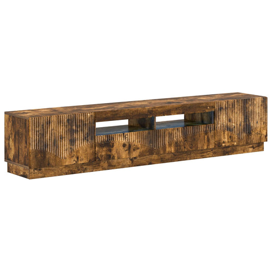 5 Piece LED TV Cabinet Smoked Oak Engineered Wood