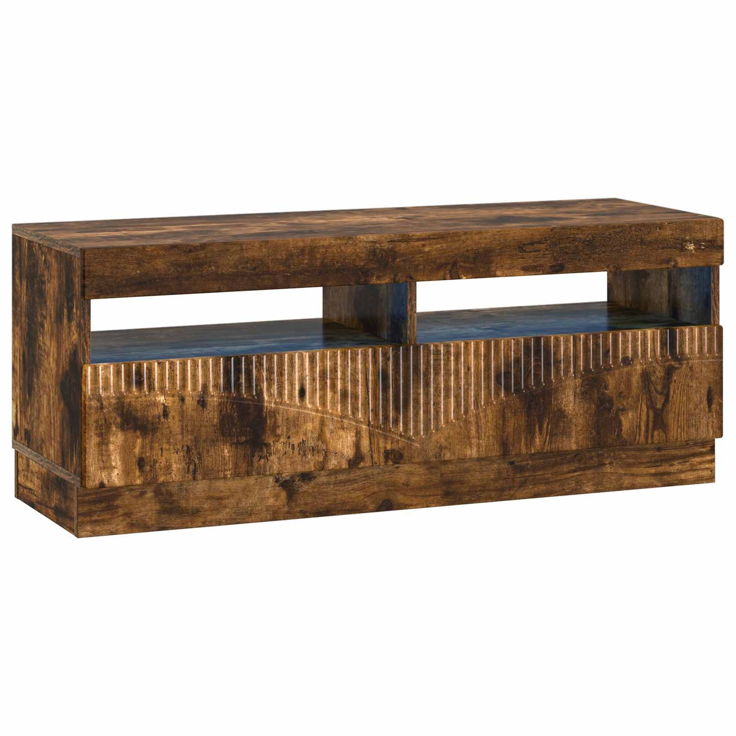 5 Piece LED TV Cabinet Smoked Oak Engineered Wood