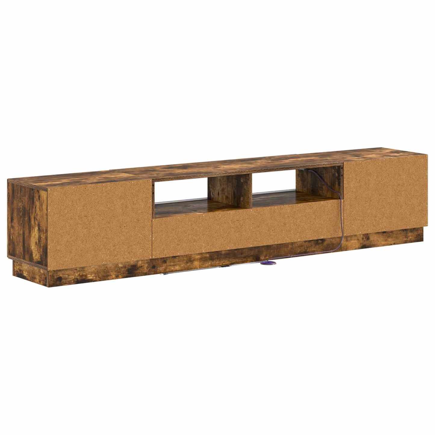 5 Piece LED TV Cabinet Smoked Oak Engineered Wood