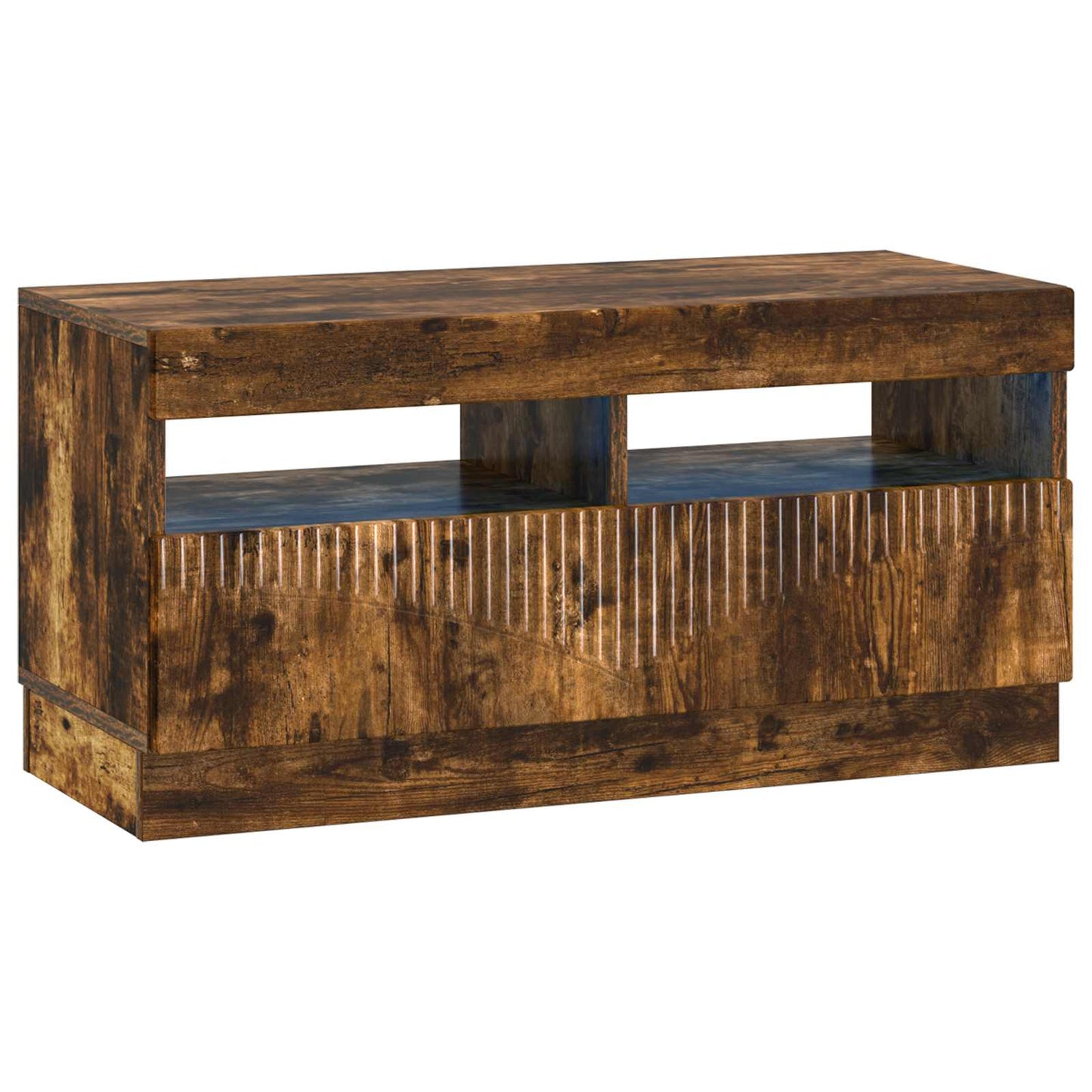 5 Piece LED TV Cabinet Smoked Oak Engineered Wood