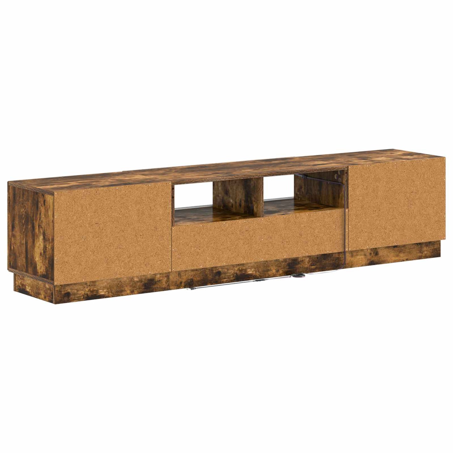 5 Piece LED TV Cabinet Smoked Oak Engineered Wood