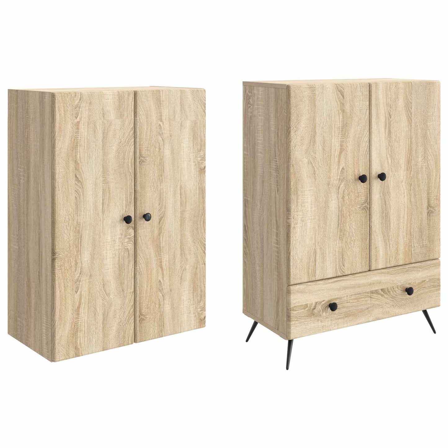 Cabinet Set 2 pcs Sonoma Oak Engineered Wood