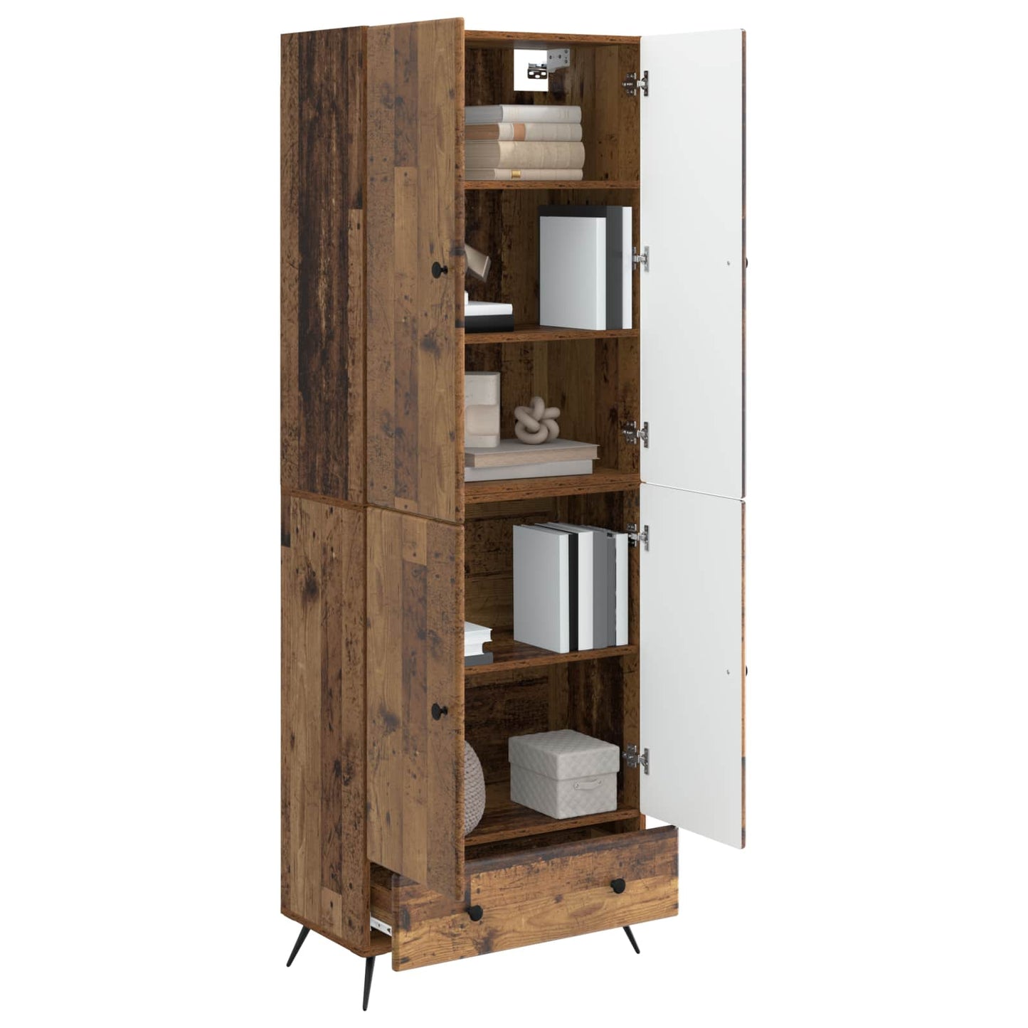 Cabinet Set 2 pcs Old Wood Engineered Wood