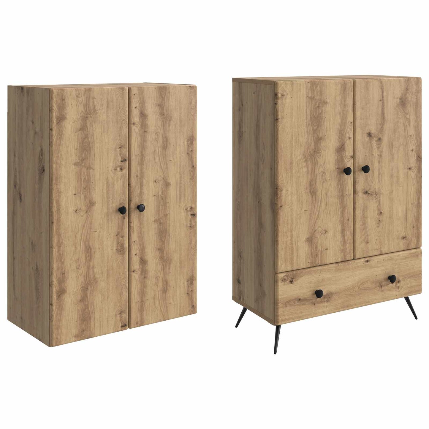 Cabinet Set 2 pcs Artisan Oak Engineered Wood