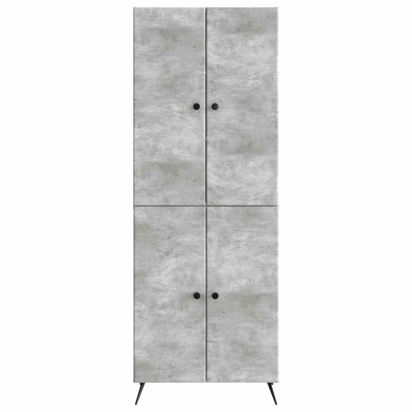 Cabinet Set 2 pcs Concrete Grey Engineered Wood