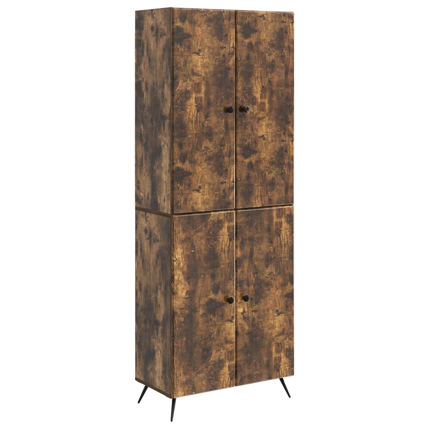 Cabinet Set 2 pcs Smoked Oak Engineered Wood