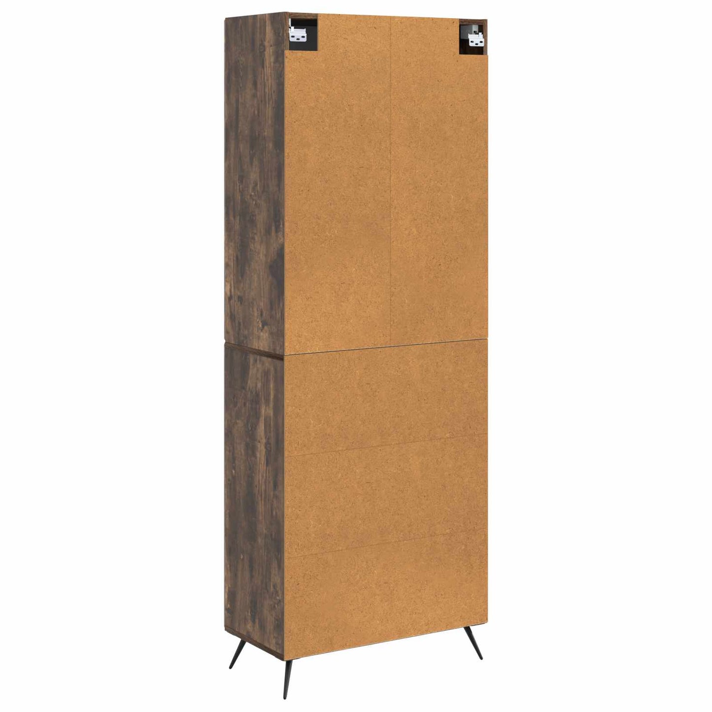 Cabinet Set 2 pcs Smoked Oak Engineered Wood