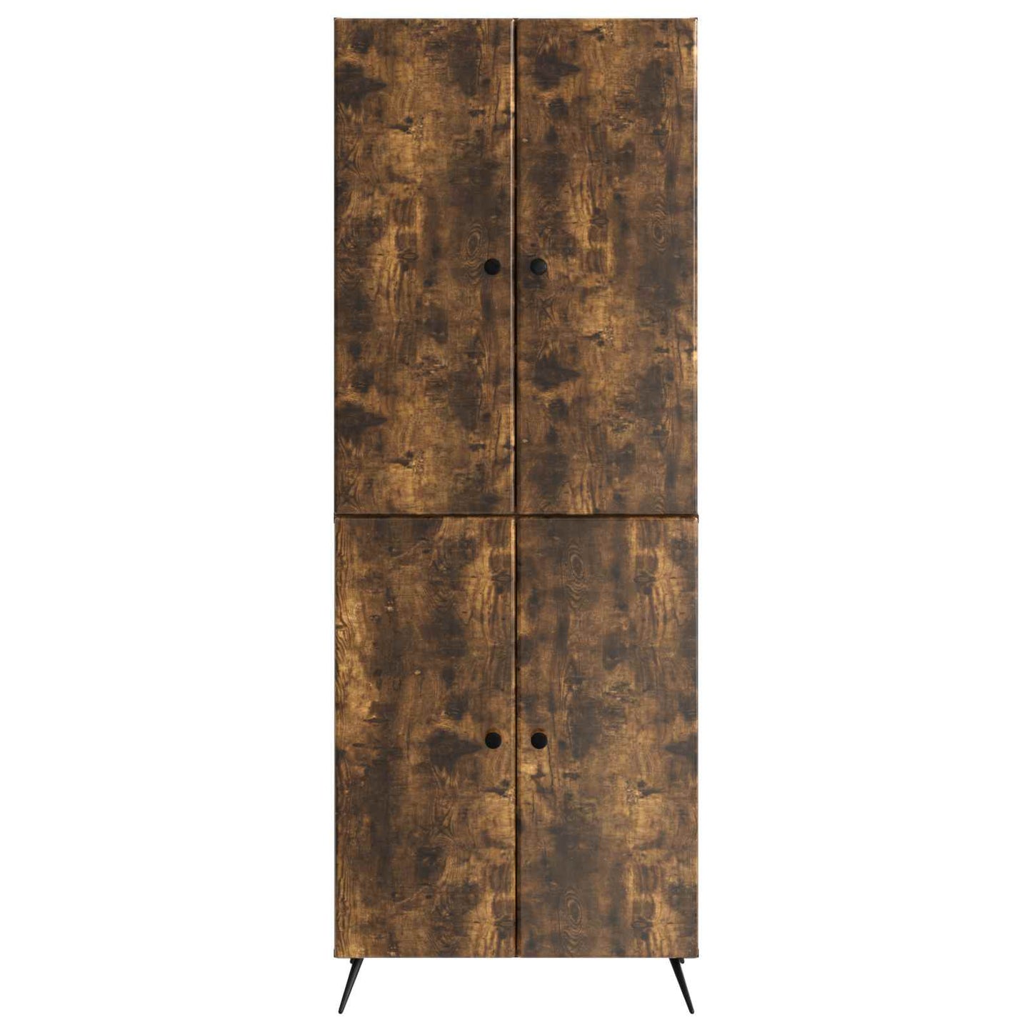 Cabinet Set 2 pcs Smoked Oak Engineered Wood