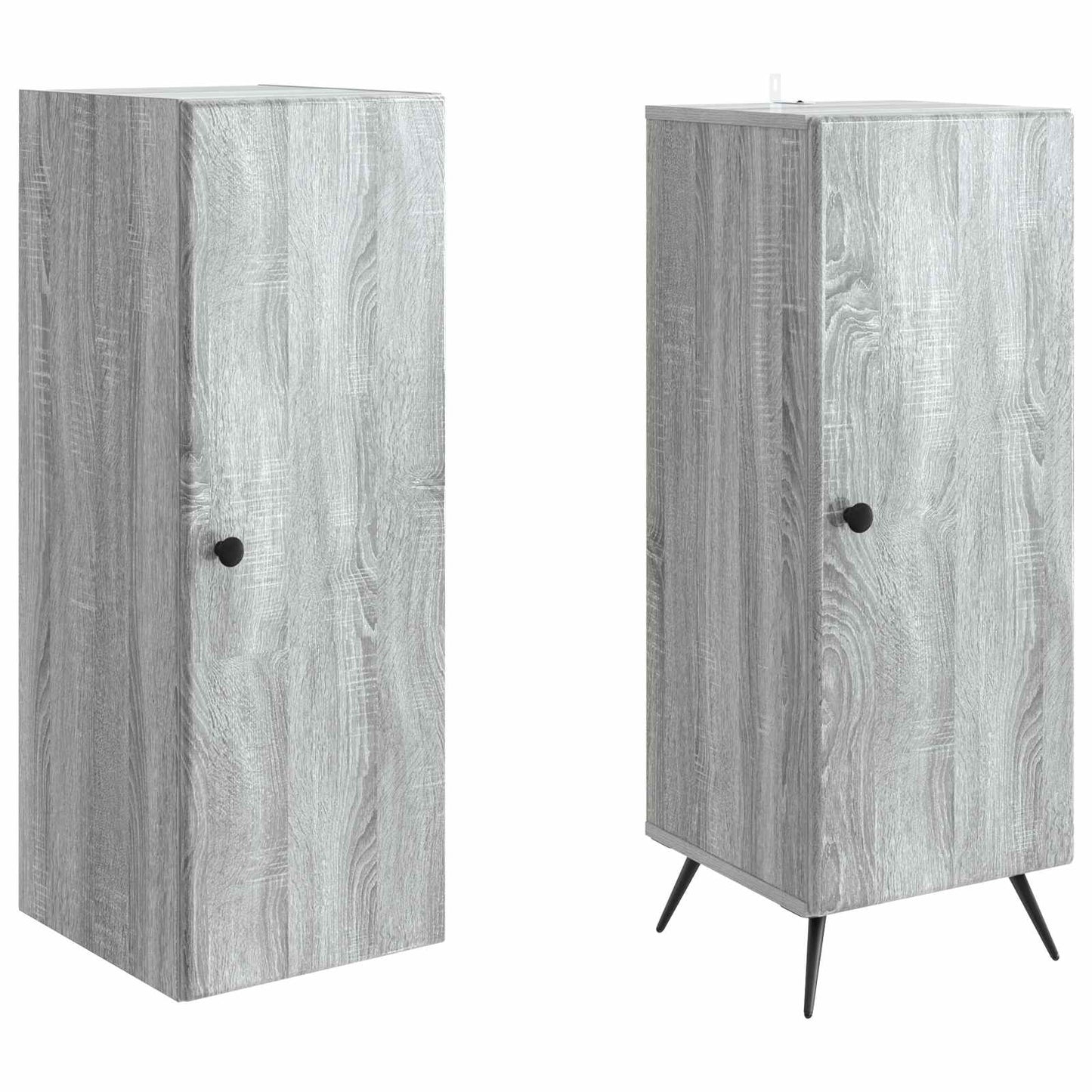 Cabinet Set 2 pcs Grey Sonoma Engineered Wood
