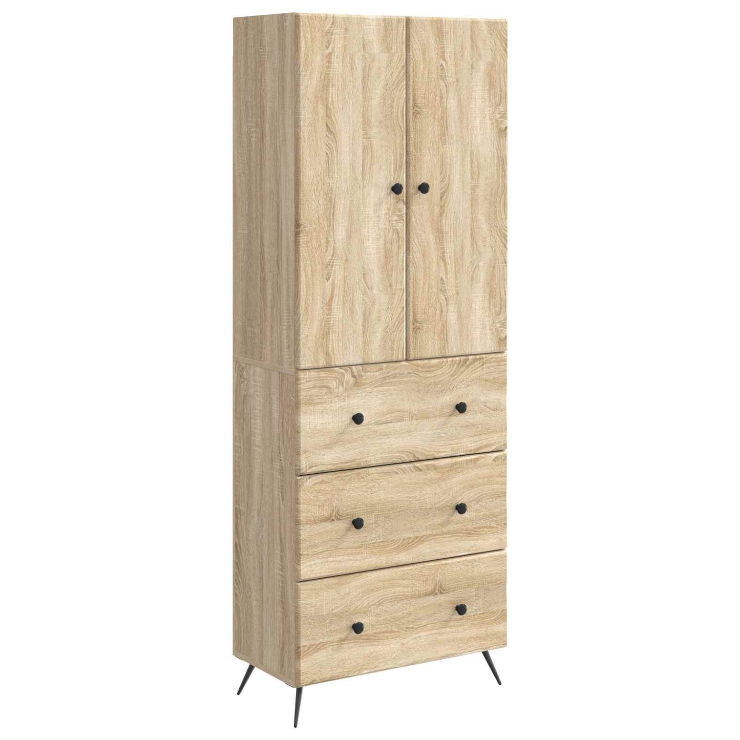 Cabinet Set 2 pcs Sonoma Oak 66 x 34.5 x 90 cm Engineered Wood