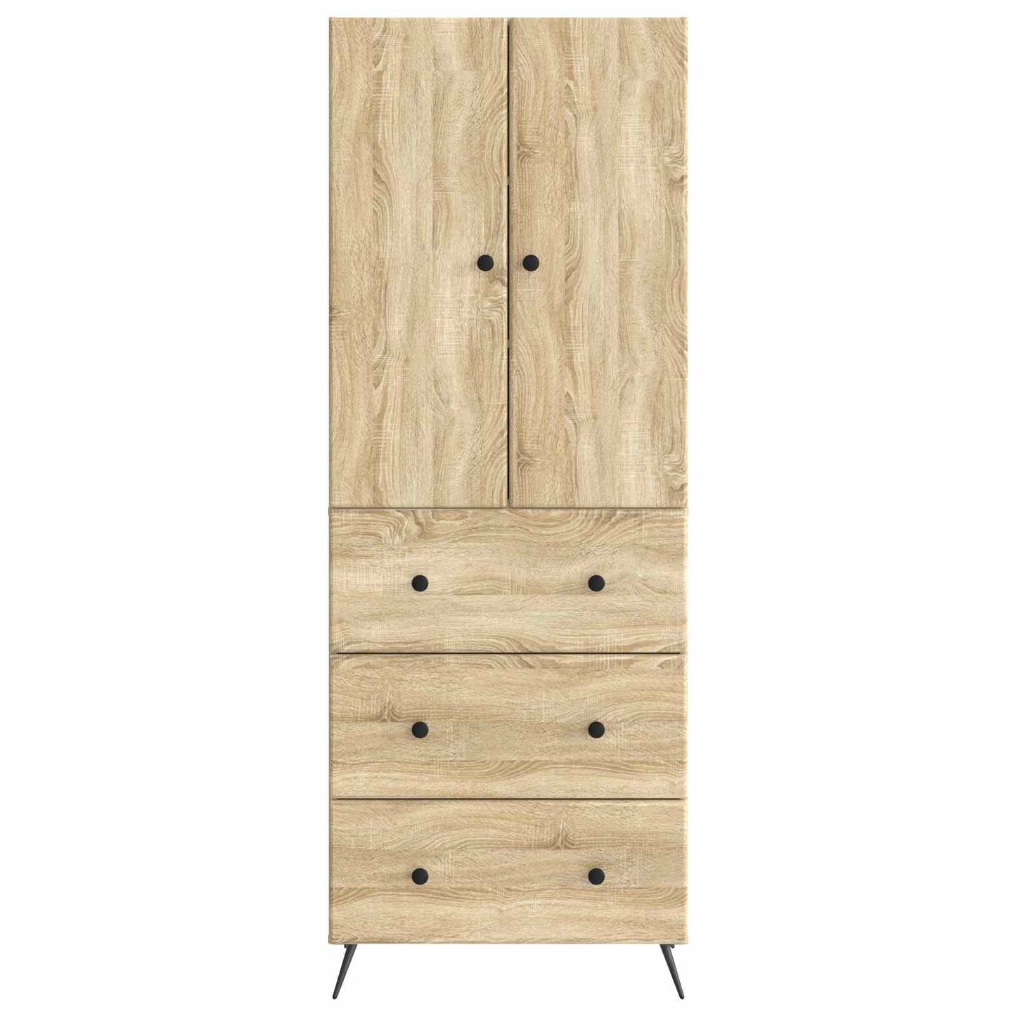 Cabinet Set 2 pcs 66 x 34.5 x 90 cm Engineered Wood Sonoma Oak