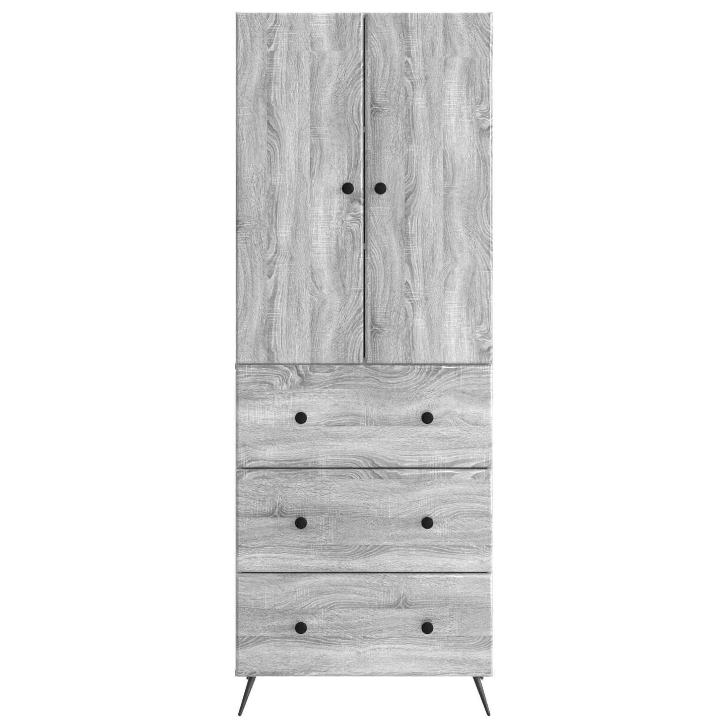 Cabinet Set 2 pcs Grey Sonoma 66 x 34.5 x 90 cm Engineered Wood