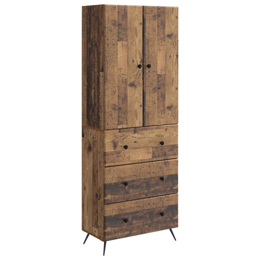 Cabinet Set 2 pcs Old Wood 66 x 34.5 x 90 cm Engineered Wood