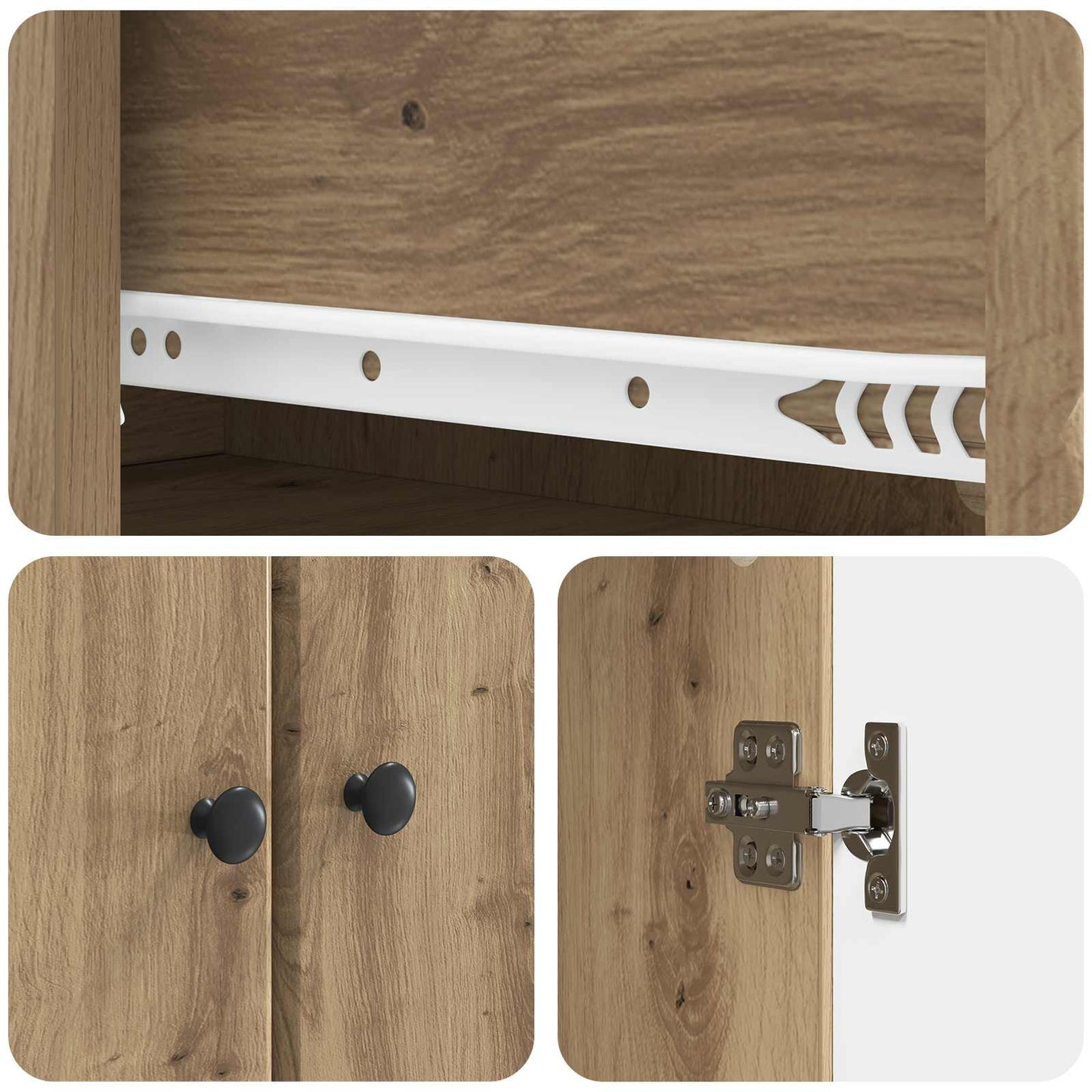 Cabinet Set 2 pcs Artisan Oak 66 x 34.5 x 90 cm Engineered Wood