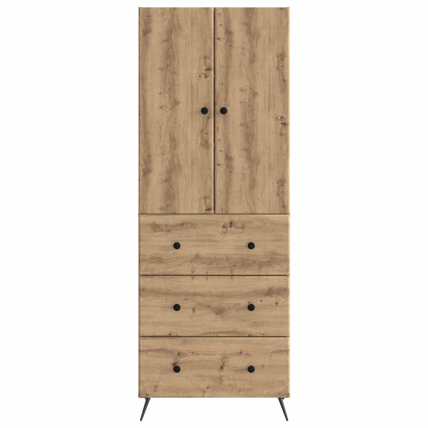 Cabinet Set 2 pcs 66 x 34.5 x 90 cm Engineered Wood Artisan Oak