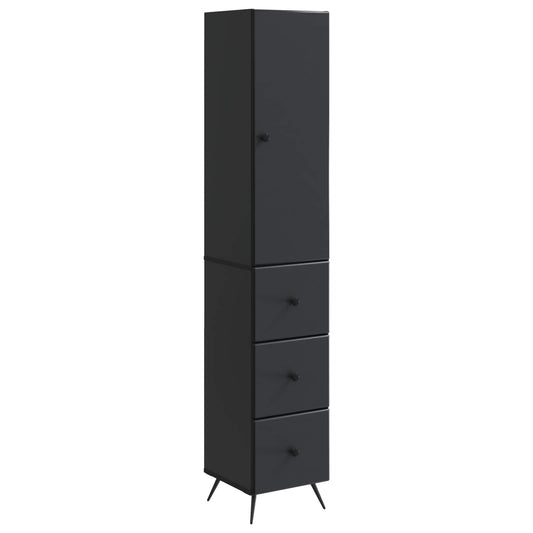 Cabinet Set 2 pcs Black 34.5 x 34.5 x 90 cm Engineered Wood