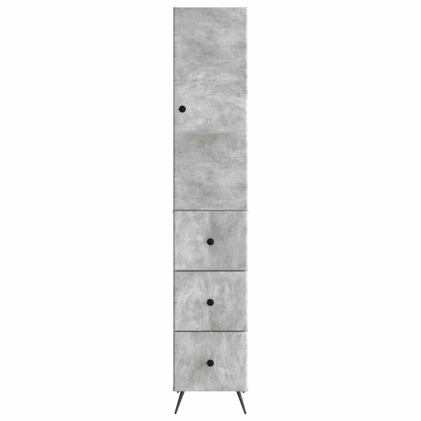 Cabinet Set 2 pcs Concrete Grey 34.5 x 34.5 x 90 cm