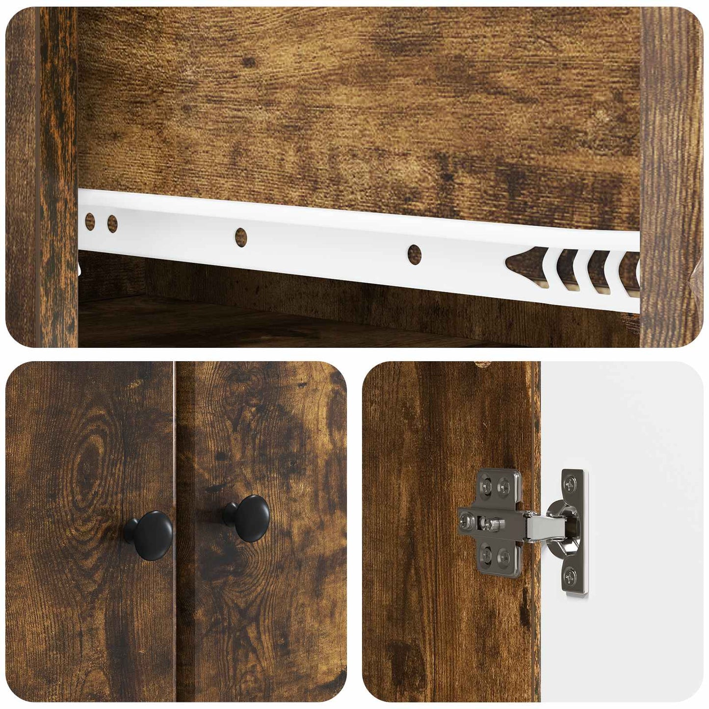 Cabinet Set 2 pcs Smoked Oak 34.5 x 34.5 x 90 cm