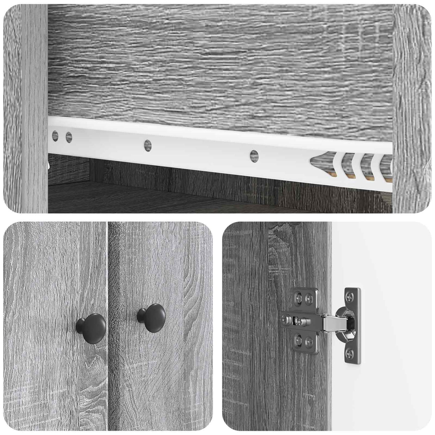 Cabinet Set 2 pcs 34.5 x 34.5 x 90 cm Engineered Wood