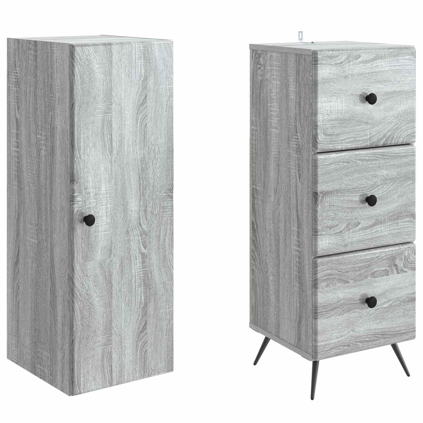 Cabinet Set 2 pcs 34.5 x 34.5 x 90 cm Engineered Wood