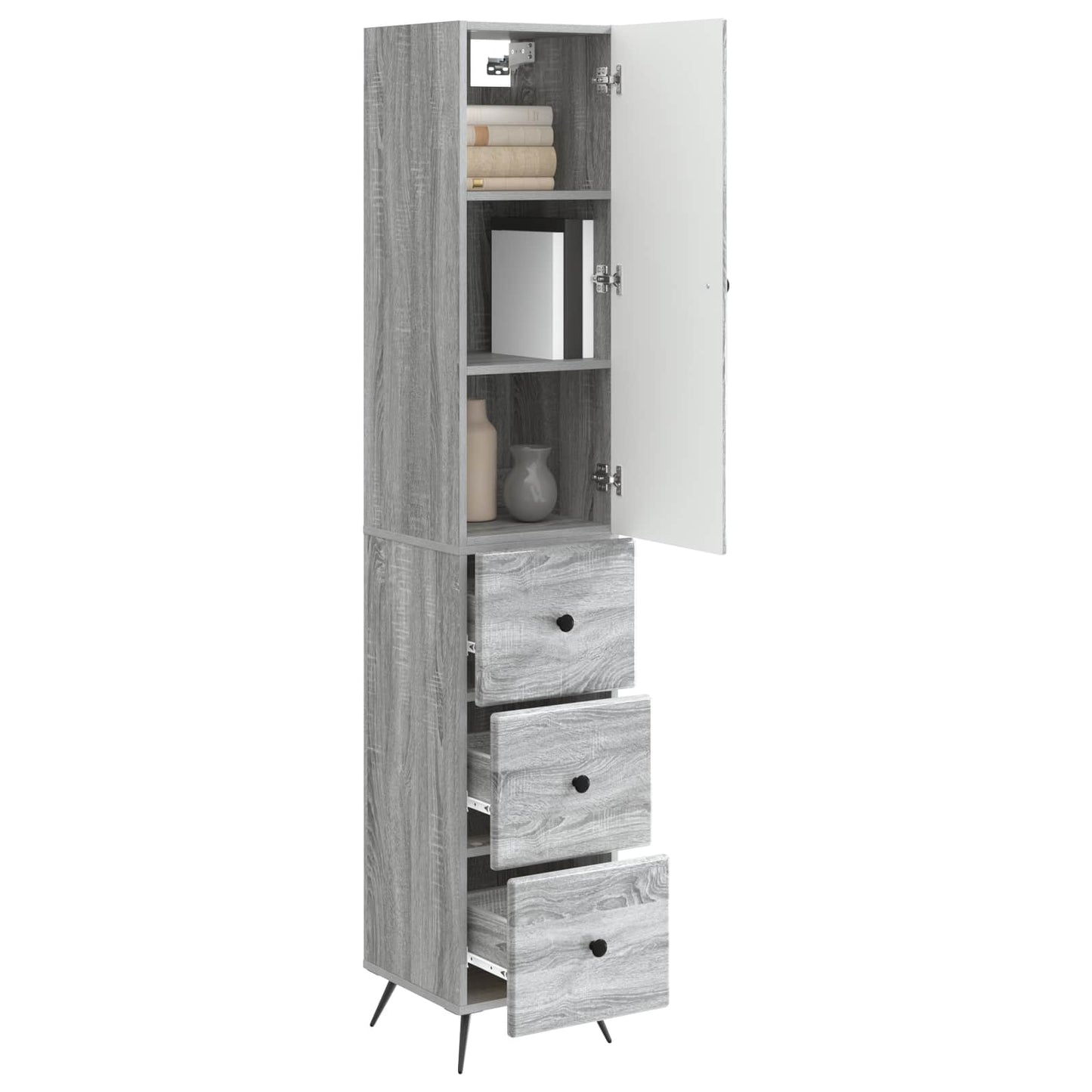 Cabinet Set 2 pcs 34.5 x 34.5 x 90 cm Engineered Wood
