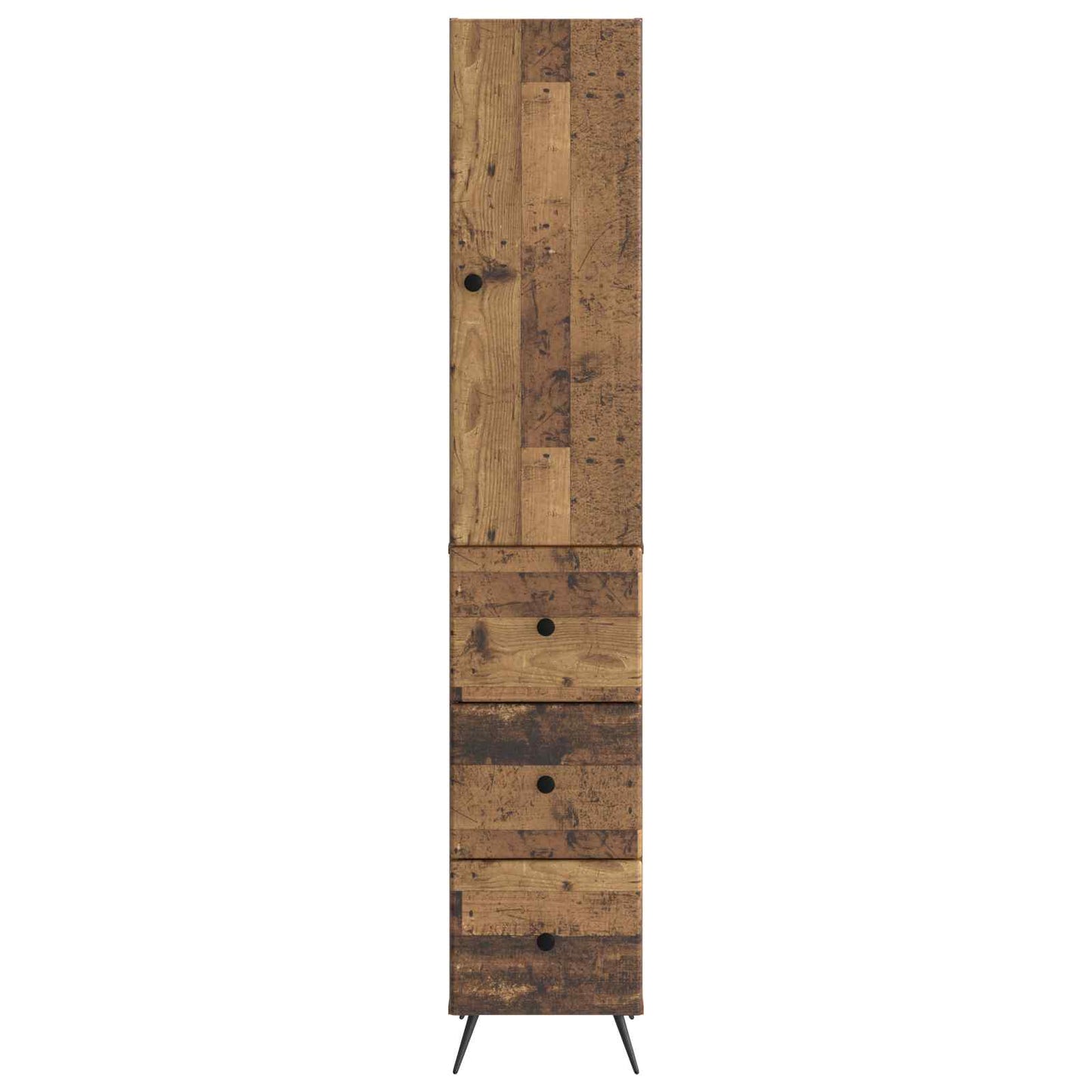 Cabinet Set 2 pcs Old Wood 34.5 x 34.5 x 90 cm Engineered Wood